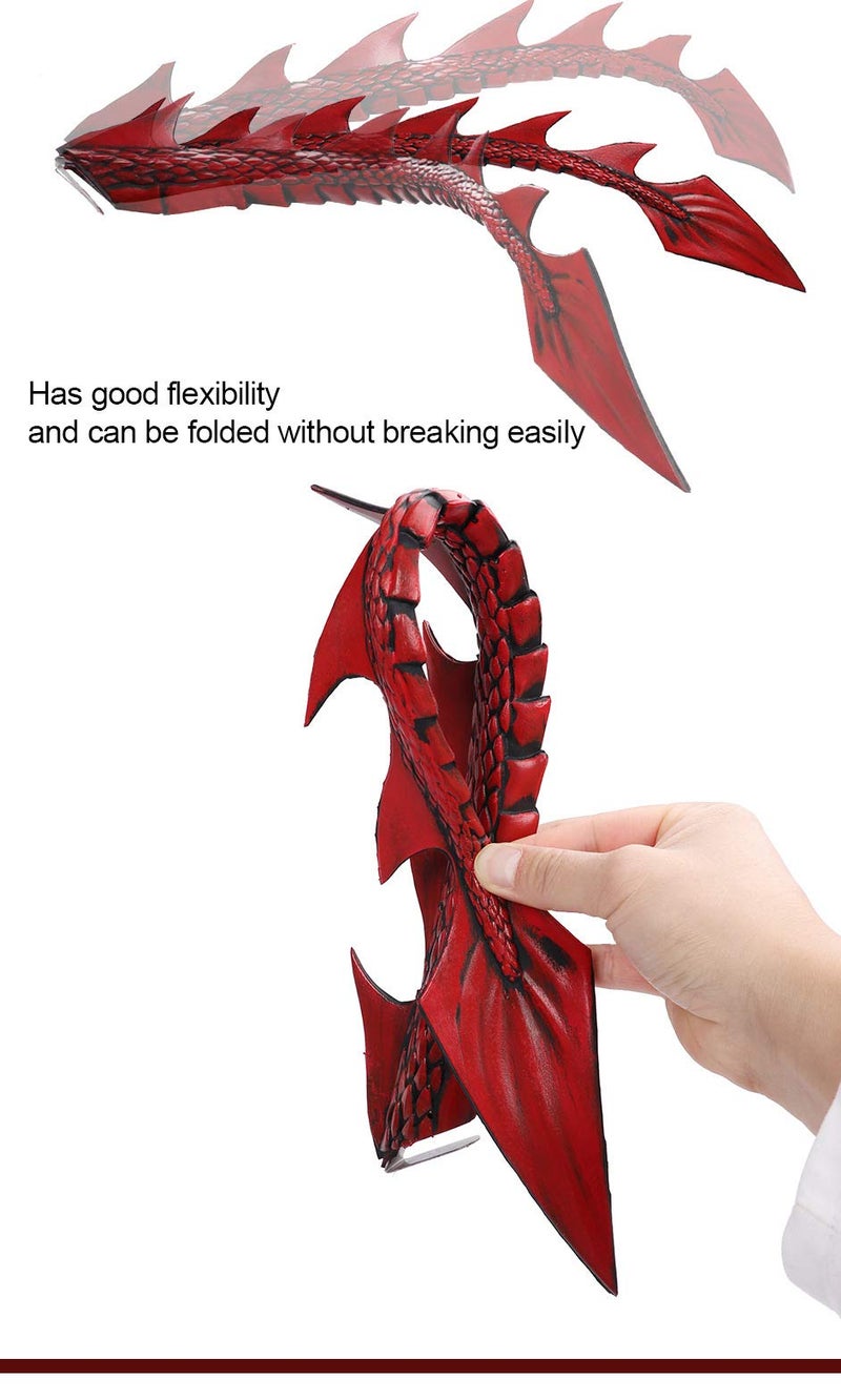 Himine Dragon Wings Props Cosplay Wing With Tail (Red) - Image 3